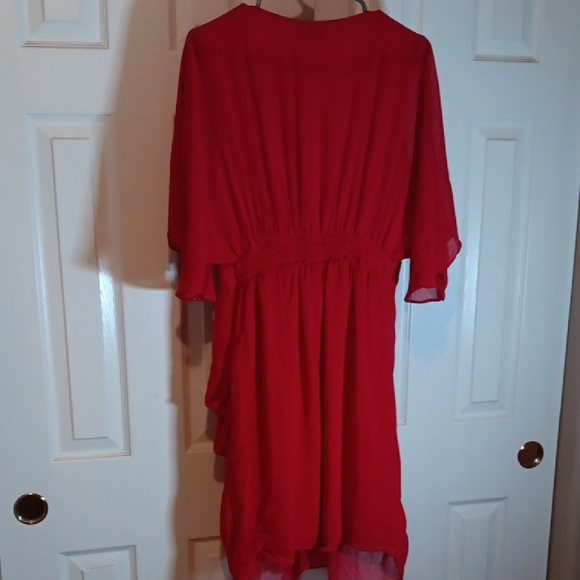 City Chic Vibrant Red Dress - S (16) - Picture 4 of 8